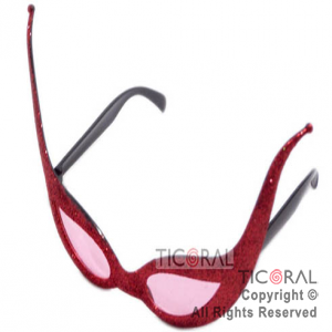 ANTEOJO HS3295-3 ROJO GATO ALARGADO x 1